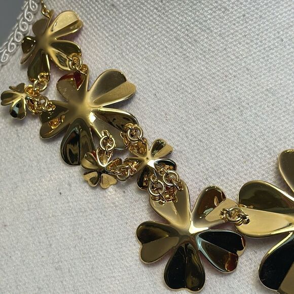 KATE SPADE NECKLACE & EARRINGS POINSETTIA FLOWERS DAISIES POPPIES REVERSIBLE NWT - Picture 16 of 16